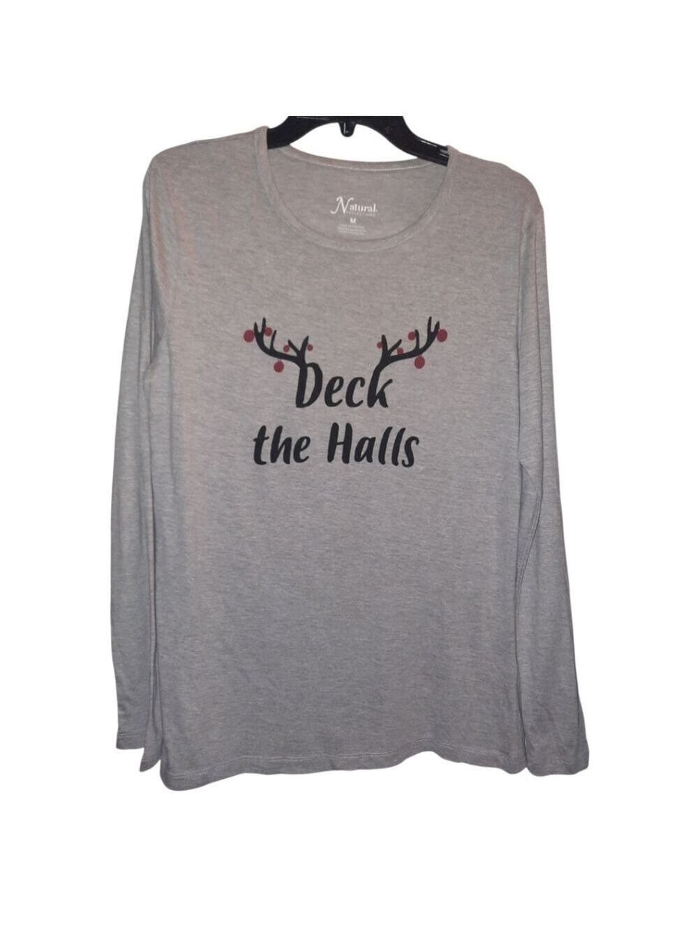 Natural Reflections Long Sleeve Gray Tee Medium